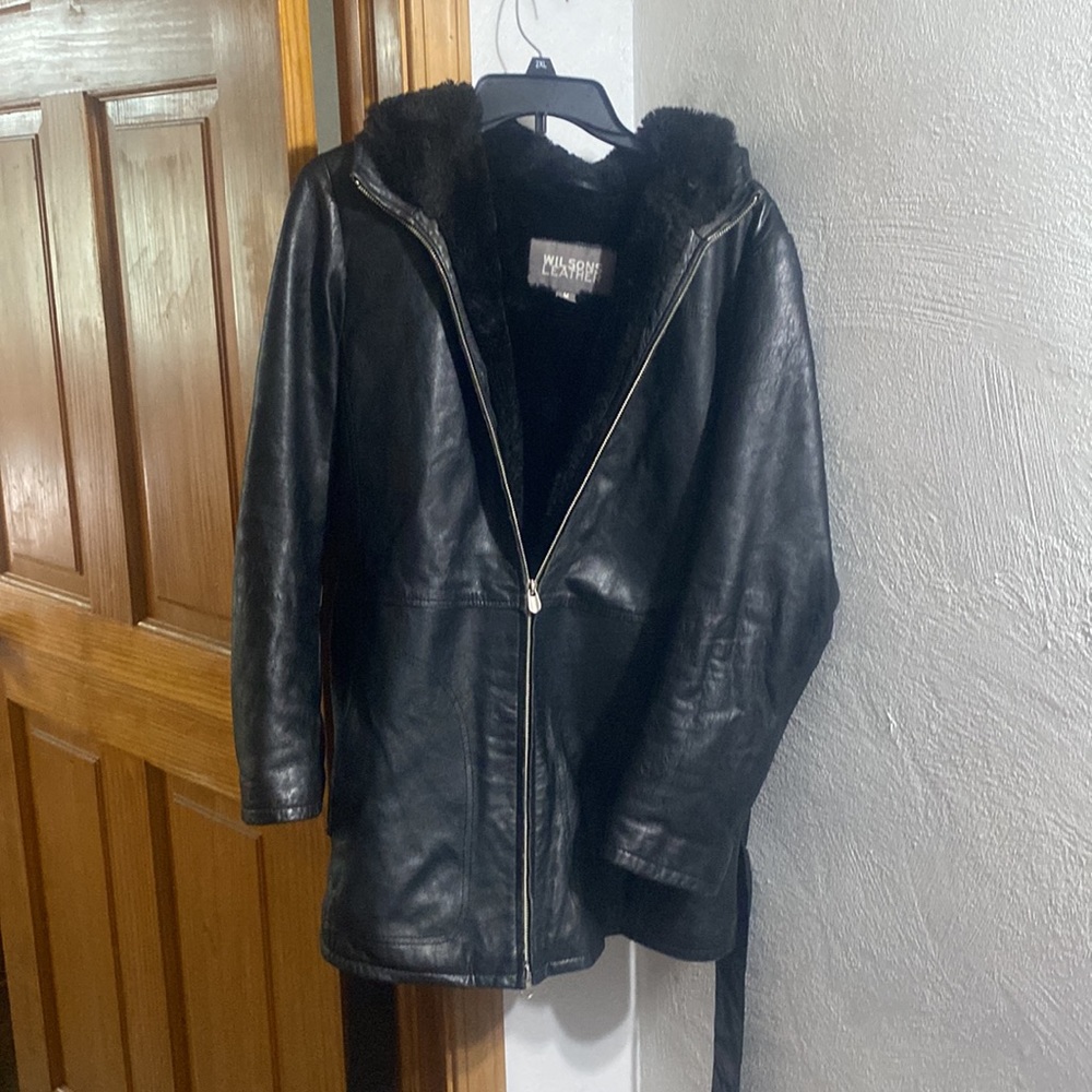 Wilson Leather Coat Szm+Nip Reeses/Jolly Rancher - image 2